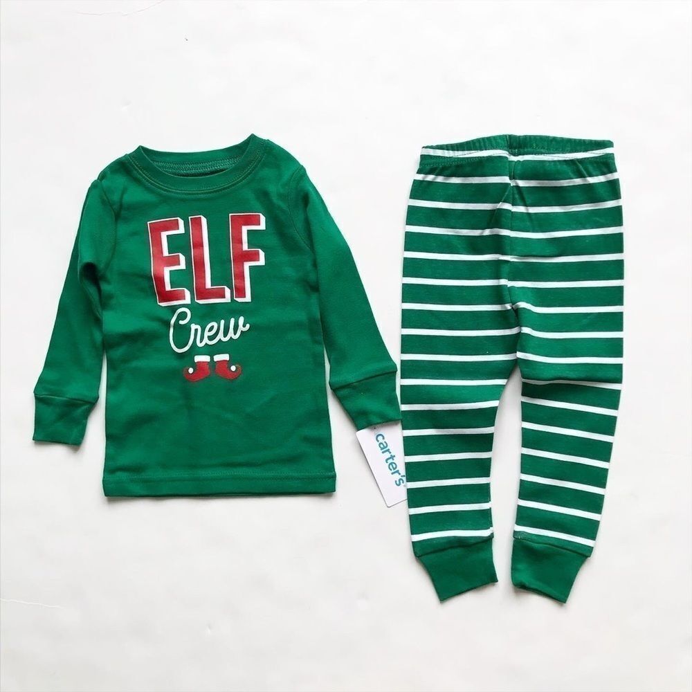 Carters NWT Elf Crew pajama set 12m & 18m
